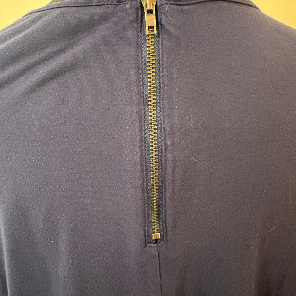 Market & Spruce Short Sleeve Navy Top - Picture 4 of 5